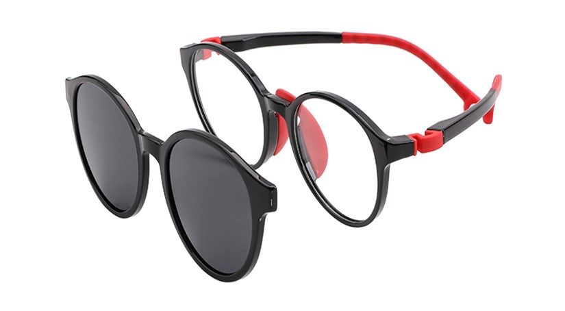 Magnetic clip-on kid's frames